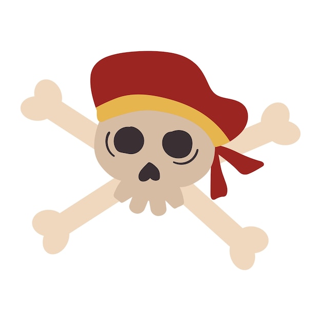 Piraten-totenkopf mit gekreuzter knochen