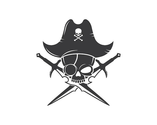 Vektor piraten-vektor-icon-illustrationsdesign