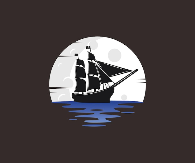 Vektor piratenboot-logo