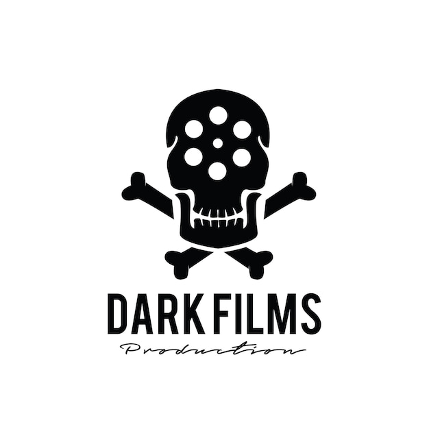 Piratenfilme studio film kino filmproduktion logo design vektor icon illustration