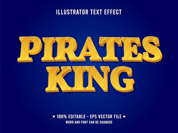 Pirates king bearbeitbare texteffektschablone