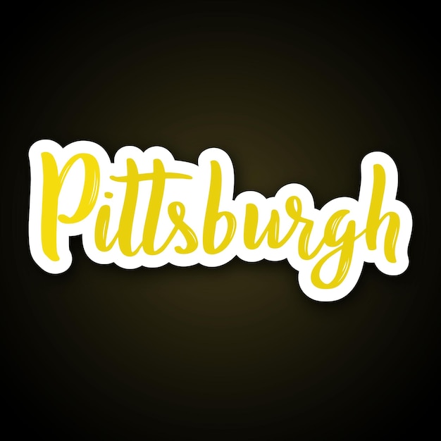 Pittsburgh handgezeichneter schriftzug