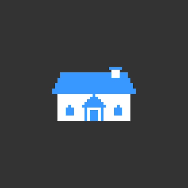 Pixel-art-gebäude-symbol