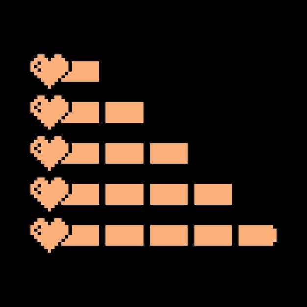 Pixel-Art-Set minimalistisch Vintage-Ästhetik Retro-Sprite-Design