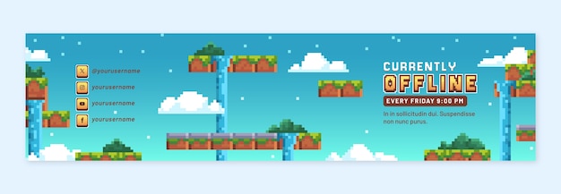 Pixel-Design-Twitch-Banner-Vorlage
