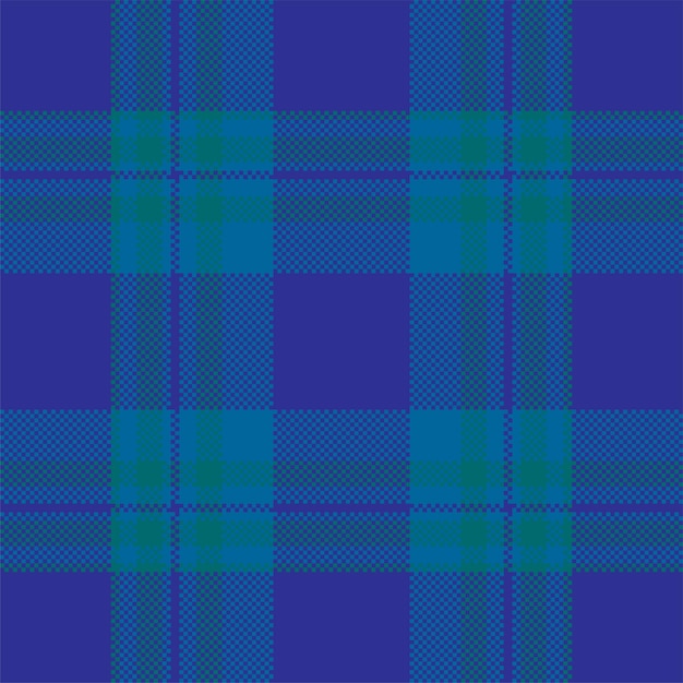 Pixel-hintergrund-vektor-design. modernes nahtloses muster kariert. stoff mit quadratischer textur. schottisches tartan-textil. schönheit farbe madras ornament.