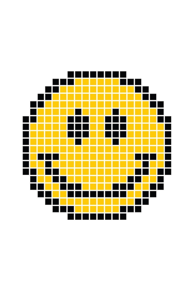 Vektor pixel-lächelvektor