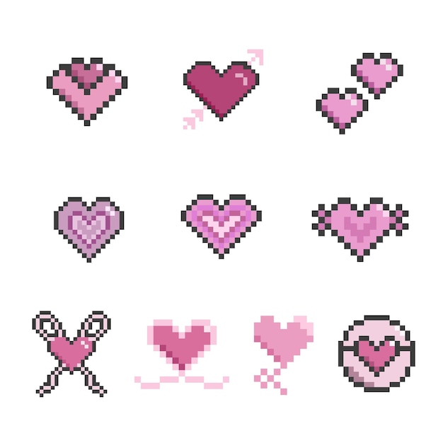 Pixel-Love-Art für Ihr Design-Asset