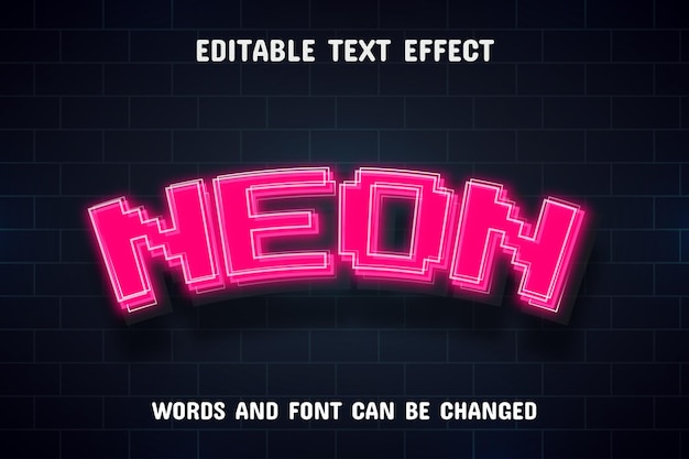 Pixel-neon-texteffekt