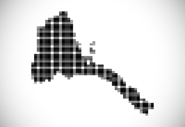 Pixelkarte von Eritrea. Die gepunktete Karte ist auf weißem Hintergrund. Vektor-Illustration