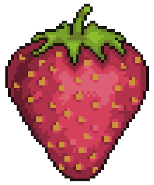 Pixelkunst erdbeerfruchtartikel für spielbit