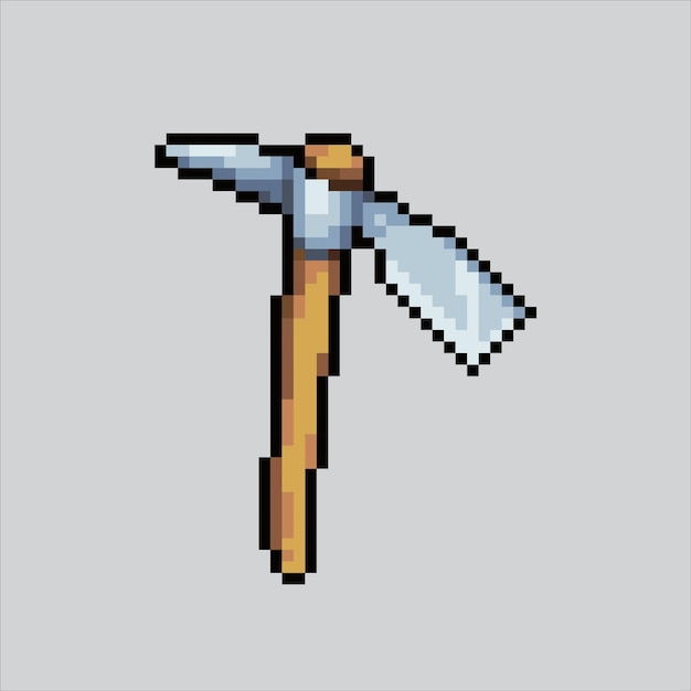 Pixelkunstillustration Spitzhacke Pixelierte Spitzhacke Werkzeuge Spitzhacke Waffe und Werkzeuge