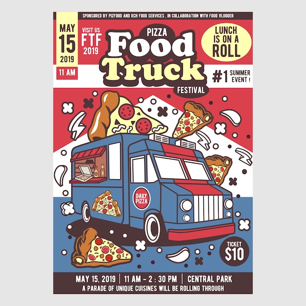 Pizza food truck festival