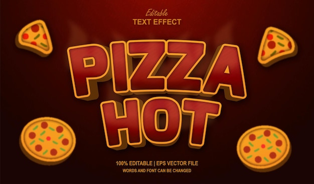 Pizza hot bearbeitbarer texteffektstil