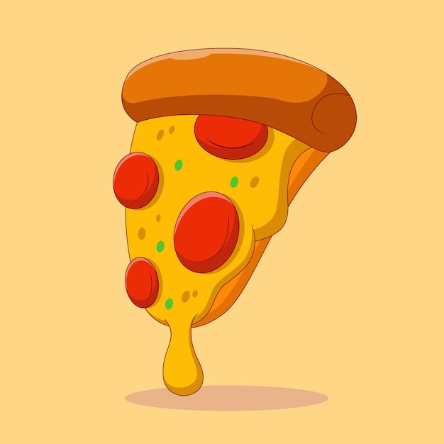 Pizza-lebensmittel-karikatur-ikonen-illustration