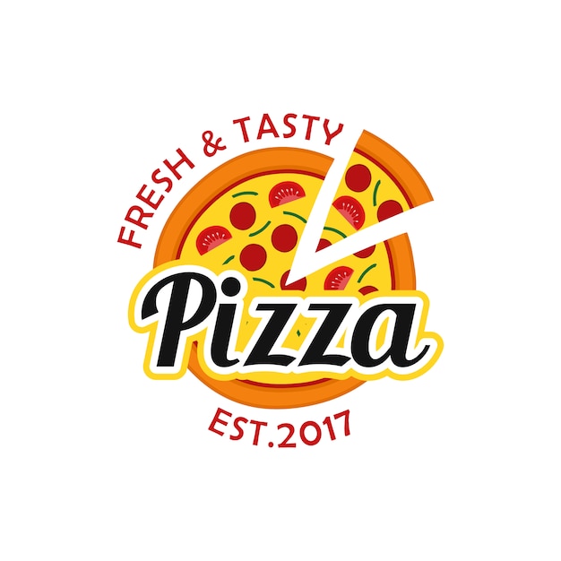 Vektor pizza-logo-design-vektor