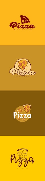 Vektor pizza-logo-sammlungsetiketten für menüdesign-restaurant oder pizzeria