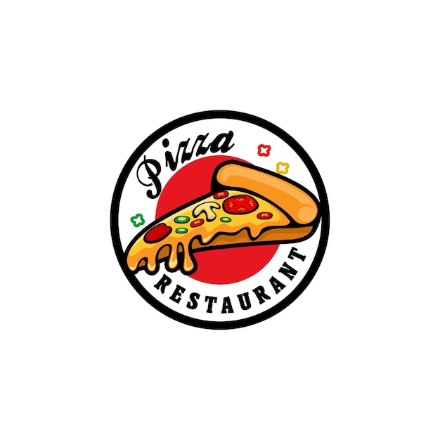 Pizza restaurant logo konzept