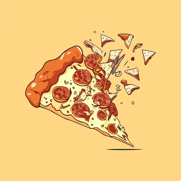 Pizza Scheibe Vektor-Illustration