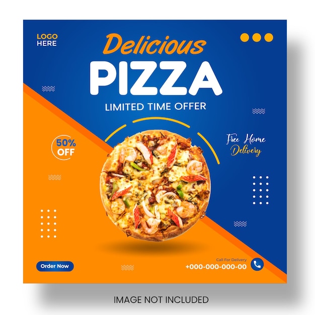 Pizza Social-Media-Post-Banner-Vorlage