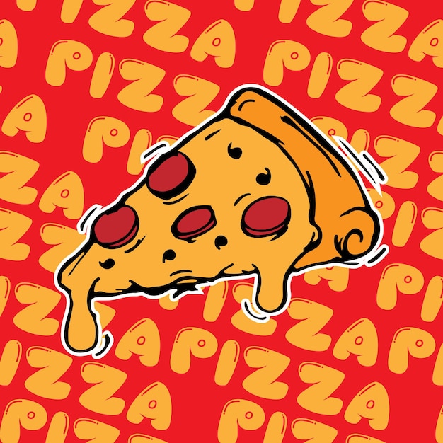 Pizza-symbol oder logo-design