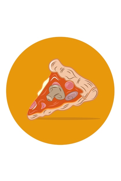 Pizzastück-vektor-illustration