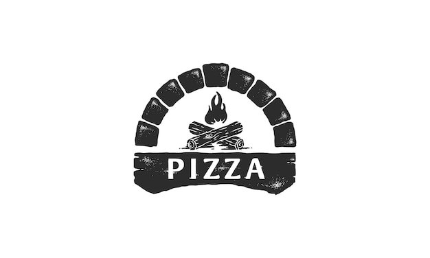 Pizzeria-logo-vorlage vektor-emblem für café-restaurant oder lebensmittel-lieferservice