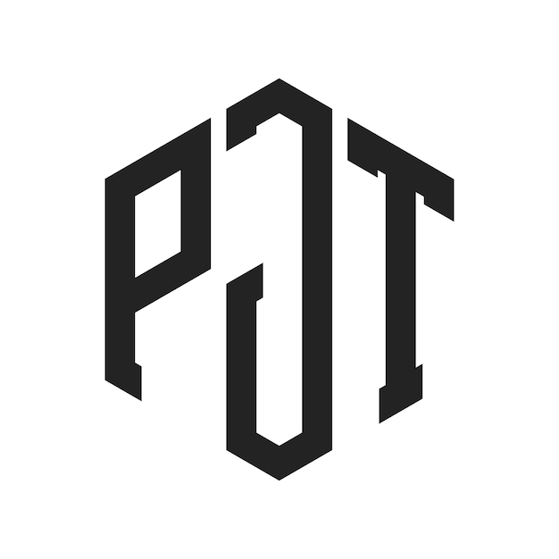PJT Logo Design Initial Letter PJT Monogram Logo mit Hexagonform