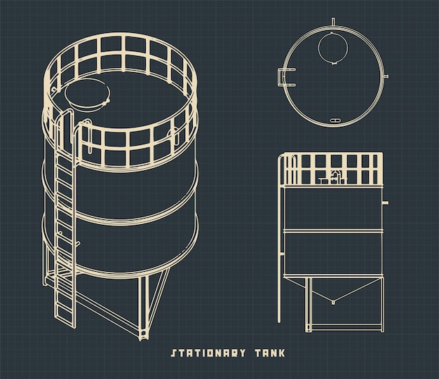Pläne für stationäre große Tanks