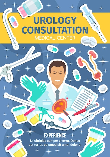 Plakat der Urologie-Gesundheitsklinik mit Urologe