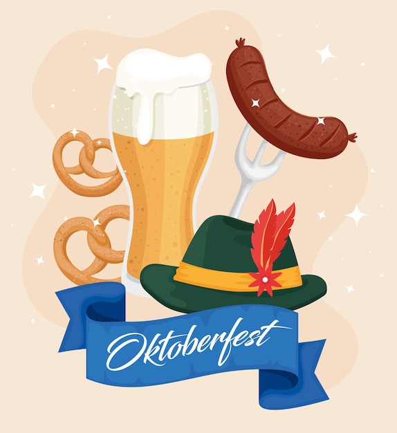 Vektor plakat des oktoberfest-festivals