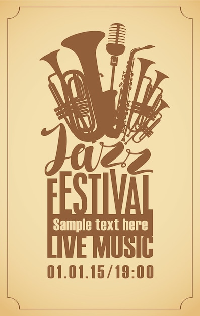 Vektor plakat für das jazzfestival