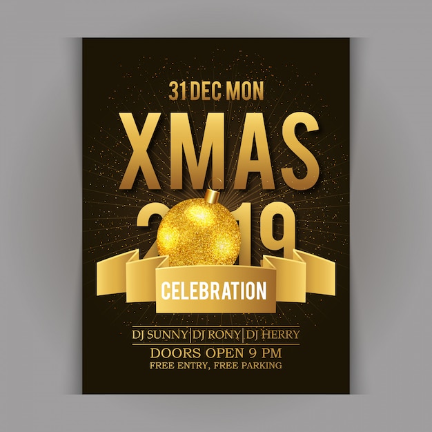 Plakat für eine Weihnachtsfeier