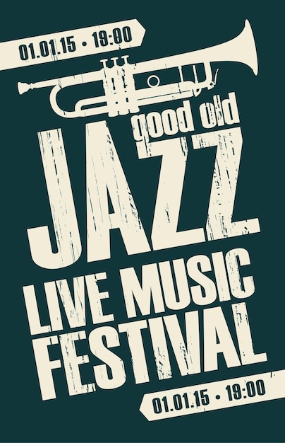 Vektor plakat für jazzmusikfestival
