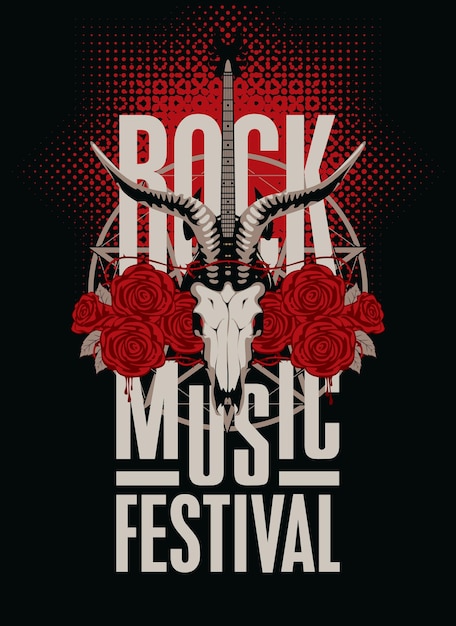 Plakat für rockmusikfestival