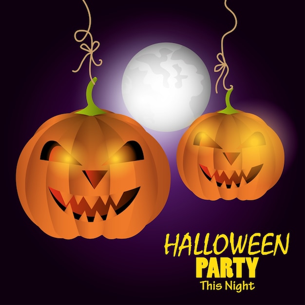 Plakat halloween-party