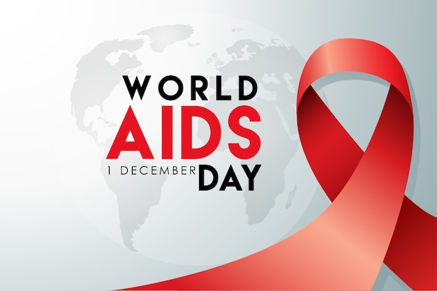 Plakat zum welt-aids-tag 1. dezember