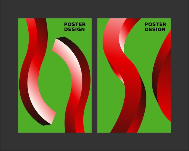 Plakatdesign 3d-abstrakter hintergrundform-steigungsentwurf