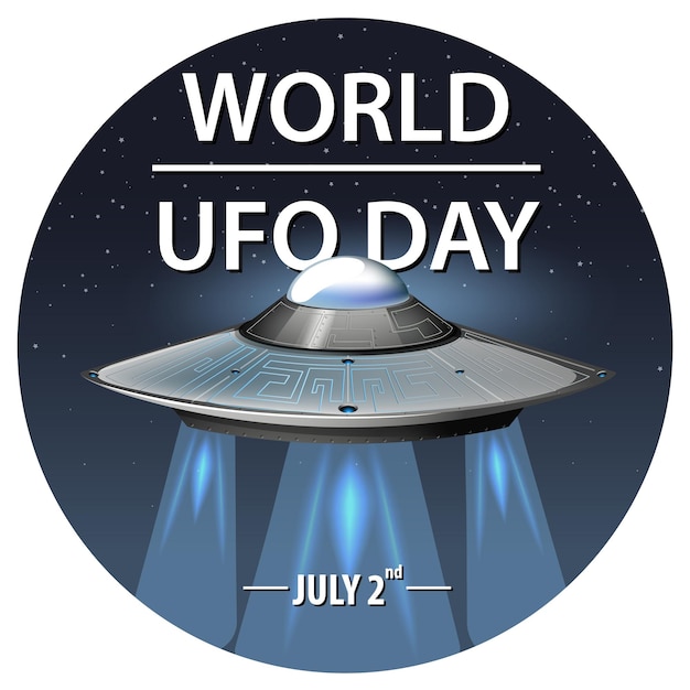 Plakatdesign zum welt-ufo-tag