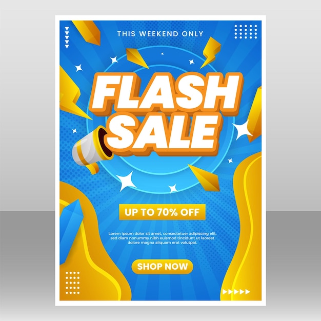 Plakatvorlage für flash-verkaufsveranstaltungen