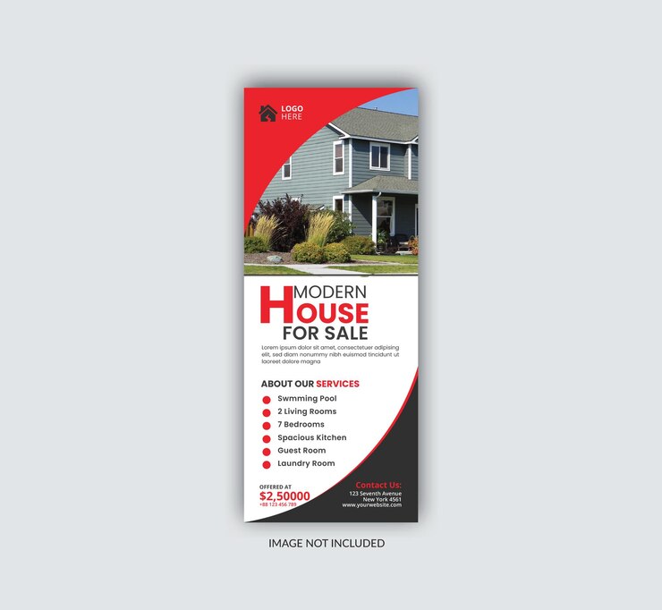 Vektor plakatvorlage für immobilienflyer