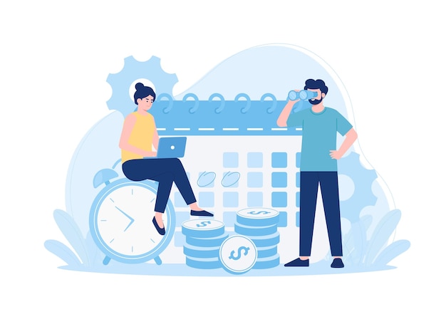 Plan der Zielbörse Konzept flache Illustration