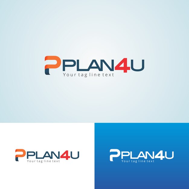 Plan4u logo design-vorlage