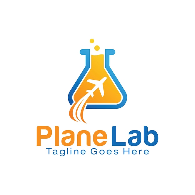 Plane lab logo-designvorlage