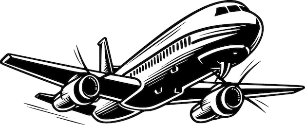 Vektor plane minimalist und flat logo vector-illustration