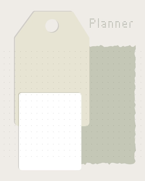 Planer-vorlage universell für notizen, erinnerungen, pläne, ideen, zeitplan