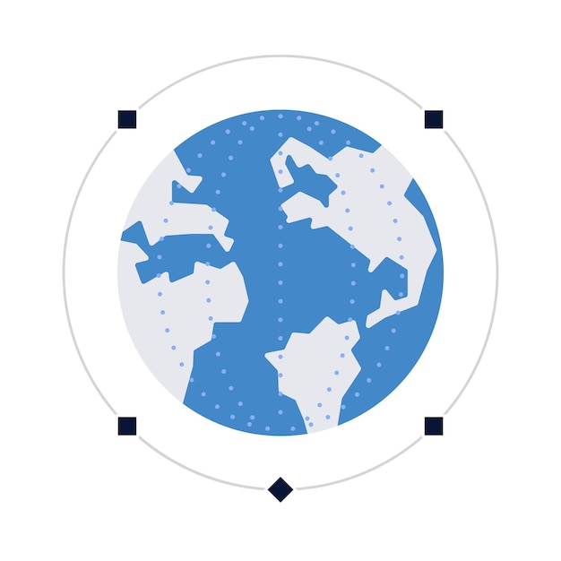 Planet Erde-Vektor-Design-Element