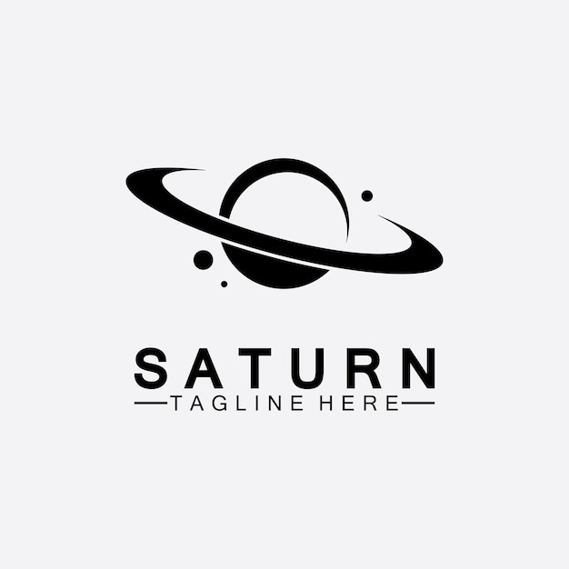 Vektor planet saturn-logo-vektor-illustration-design. planet-logo-vorlage. weltraum-logo-vektor