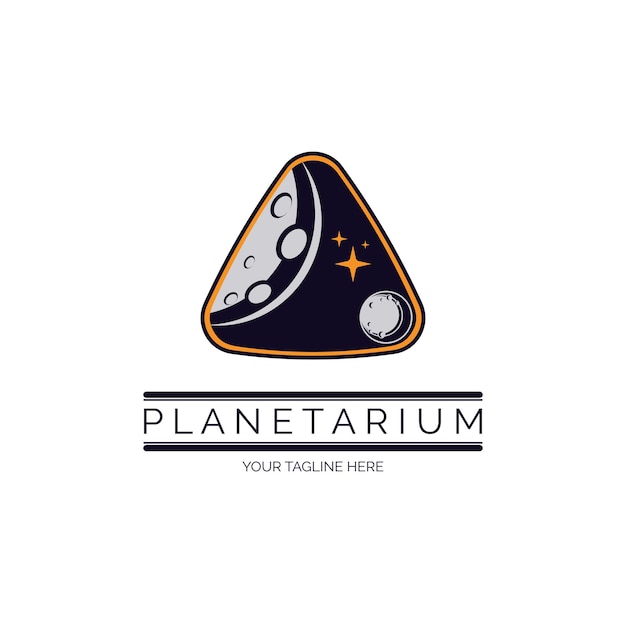 Planetarium space logo design-vorlage für marke oder unternehmen und andere