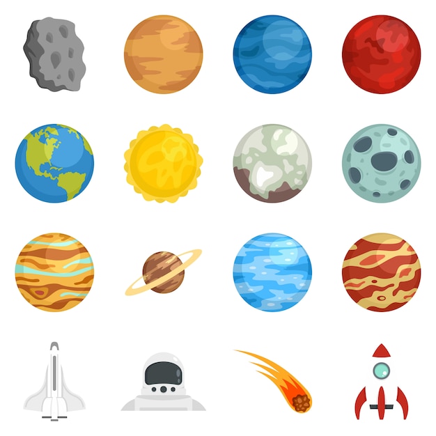 Planeten-Icon-Set